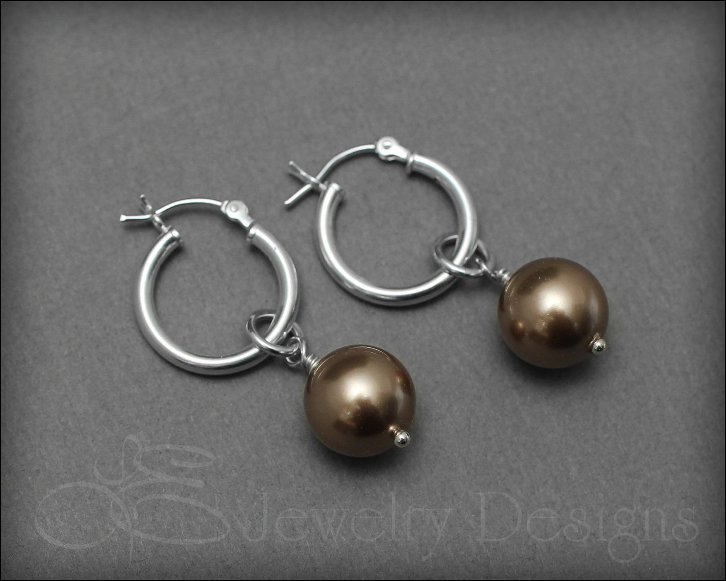 Interchangeable Pearl Earrings - (choose color) - LE Jewelry Designs