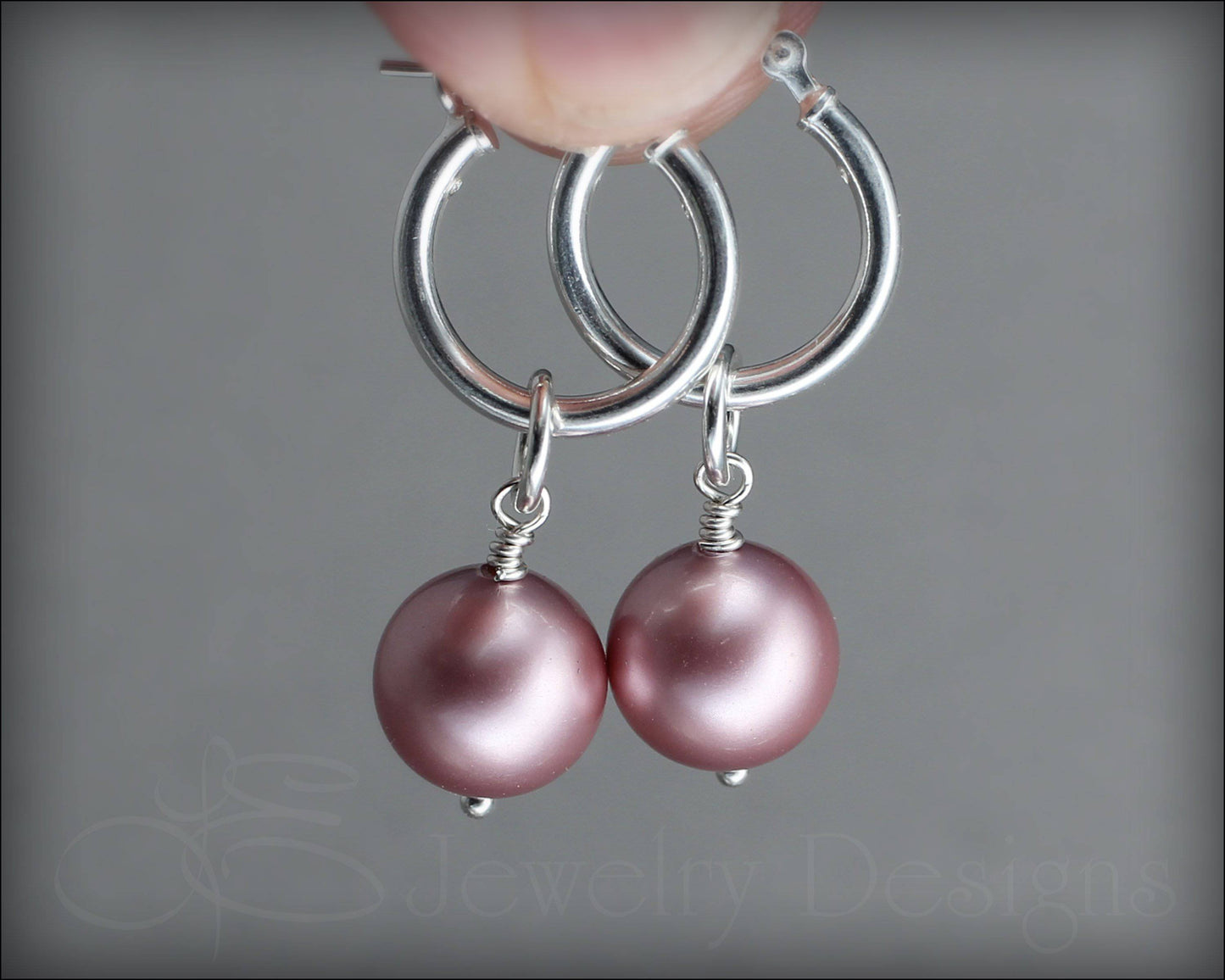 Interchangeable Pearl Earrings - (choose color) - LE Jewelry Designs