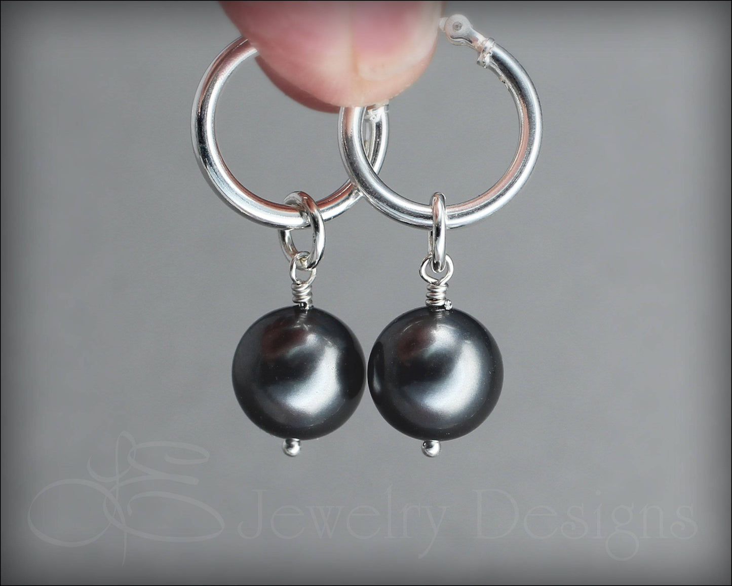 Interchangeable Pearl Earrings - (choose color) - LE Jewelry Designs