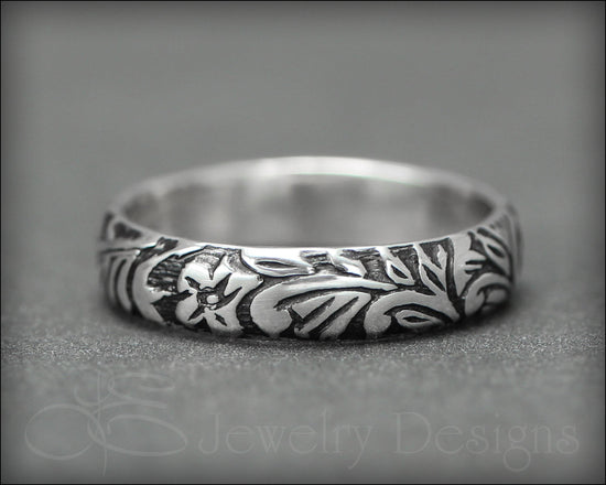 Sterling Silver Floral Band - LE Jewelry Designs