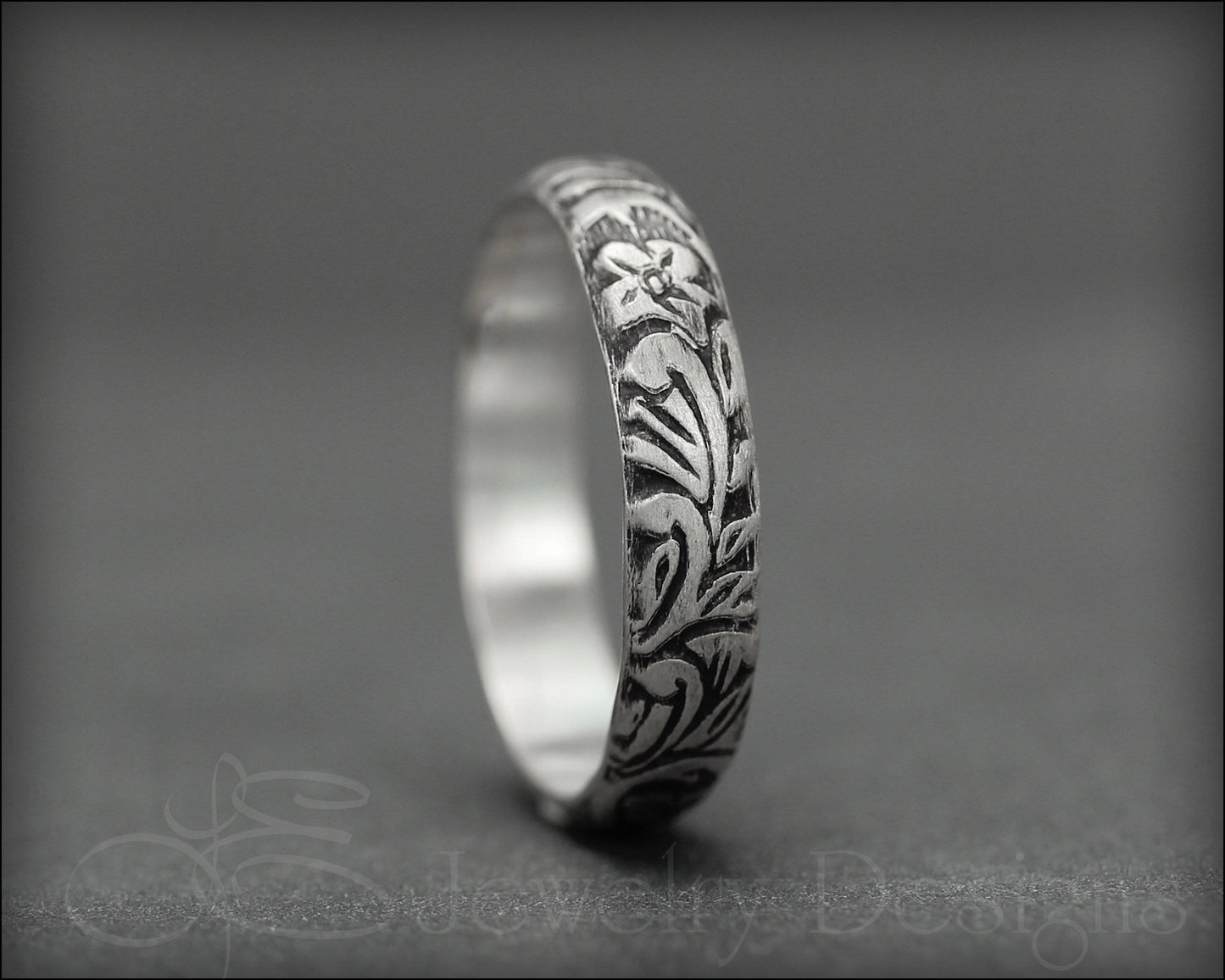 Sterling Silver Floral Band - LE Jewelry Designs