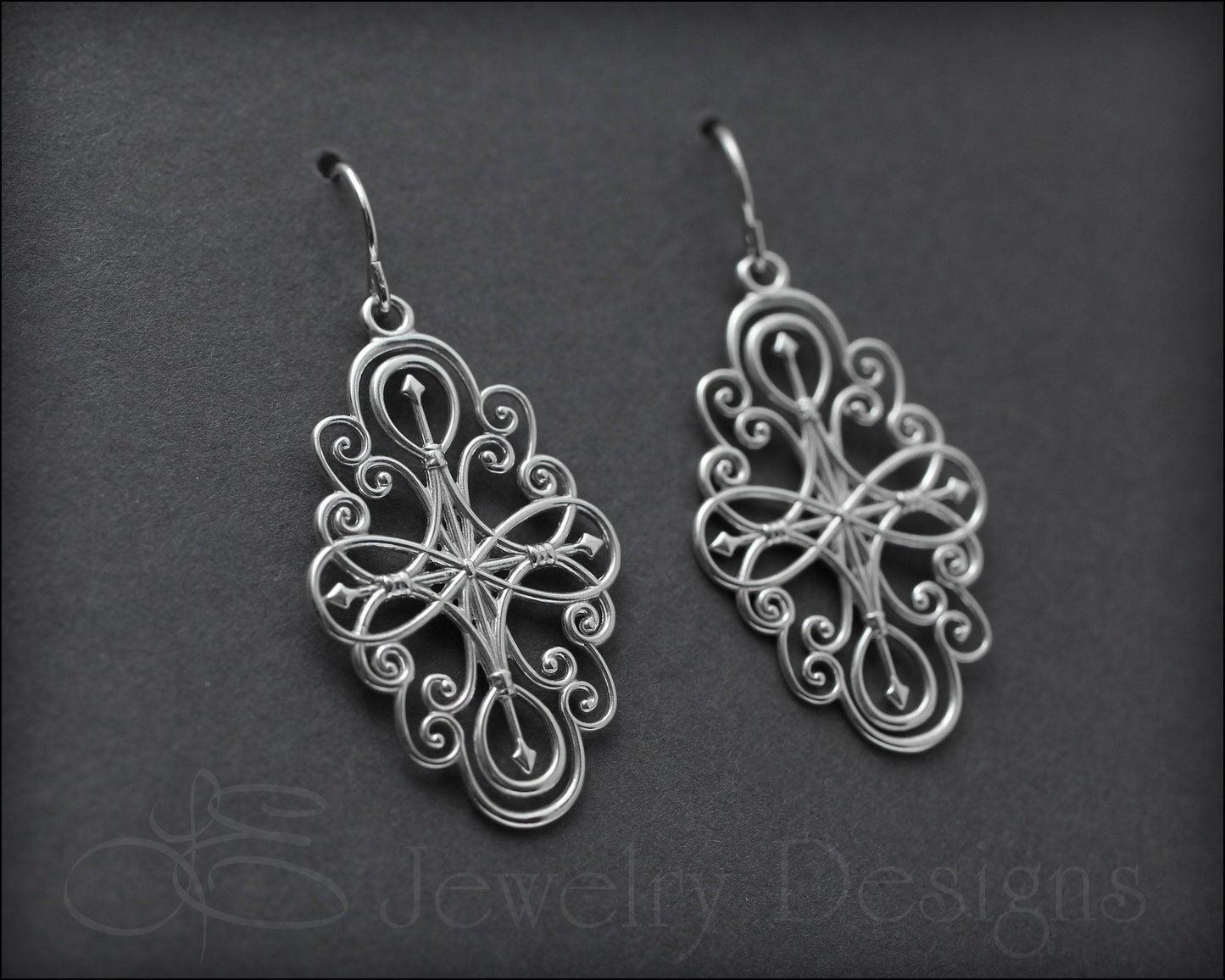 Sterling Filigree Compass Earrings - LE Jewelry Designs
