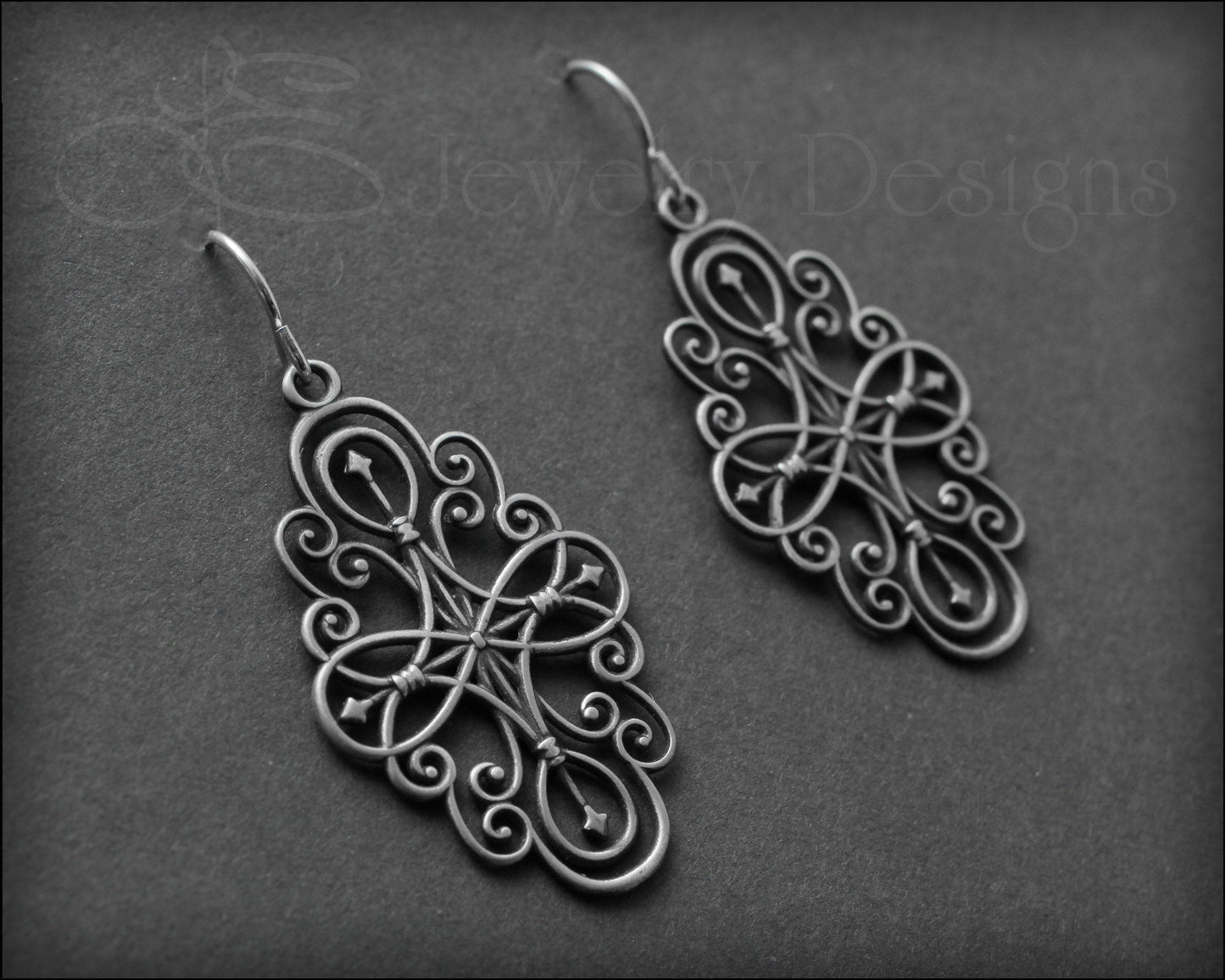 Sterling Filigree Compass Earrings - LE Jewelry Designs