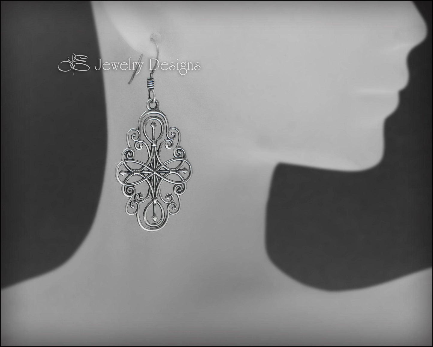 Sterling Filigree Compass Earrings - LE Jewelry Designs