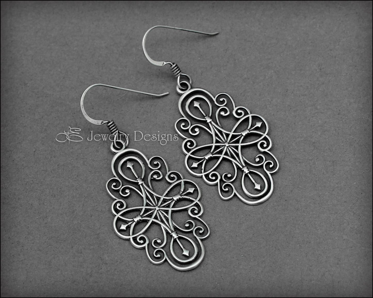 Sterling Filigree Compass Earrings - LE Jewelry Designs