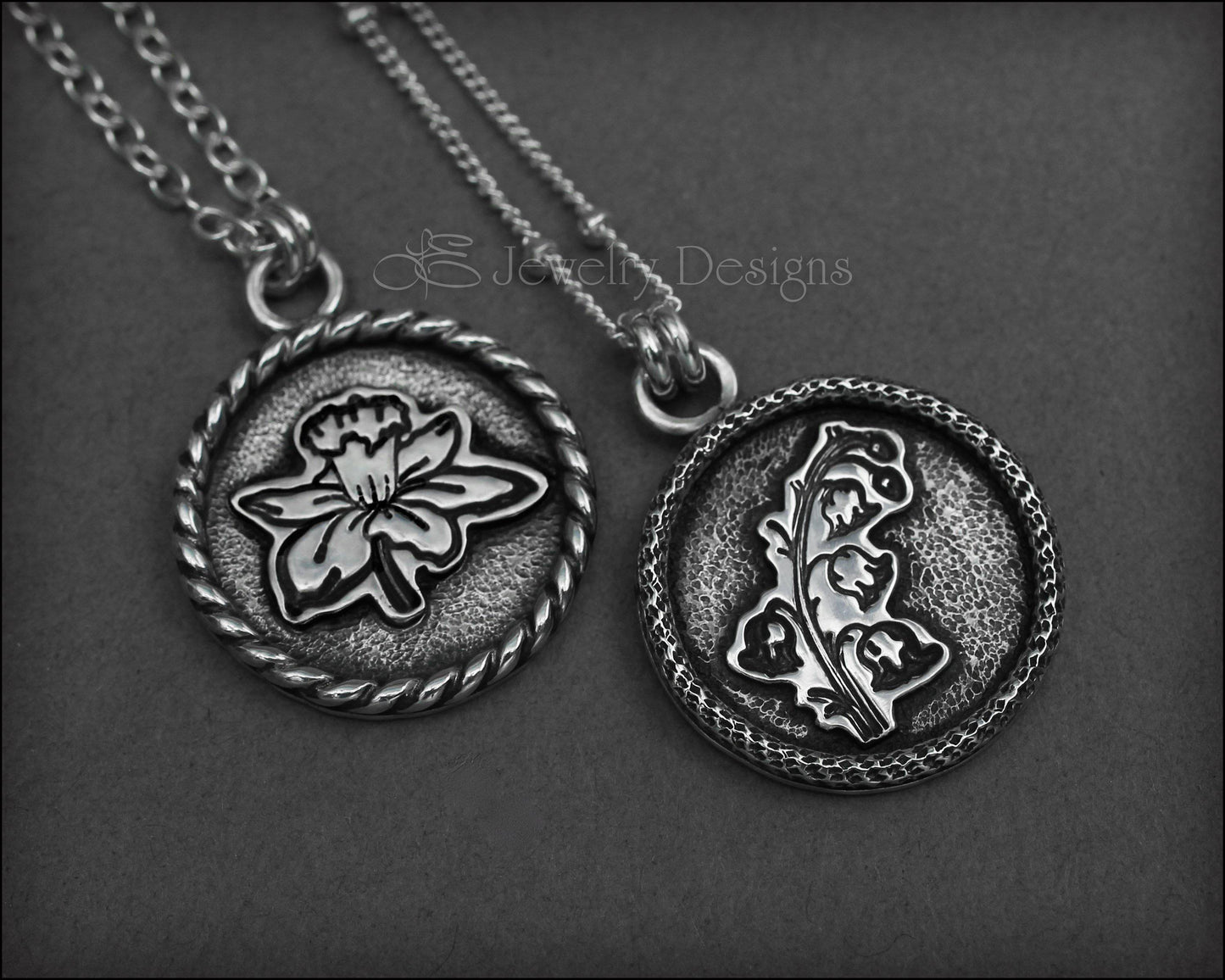 Birth Month Flower Pendants - LE Jewelry Designs