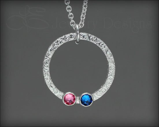 Mother's Circle Birthstone Necklace - LE Jewelry Designs