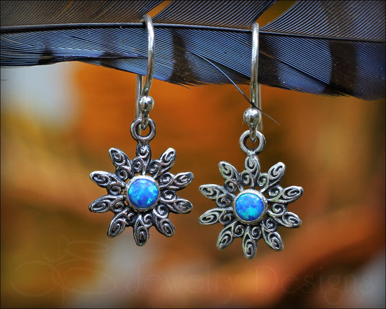 Flower Earrings ( choose opal or birthstone) - LE Jewelry Designs