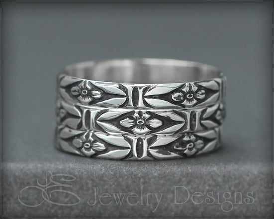 Sterling Floral Band - LE Jewelry Designs