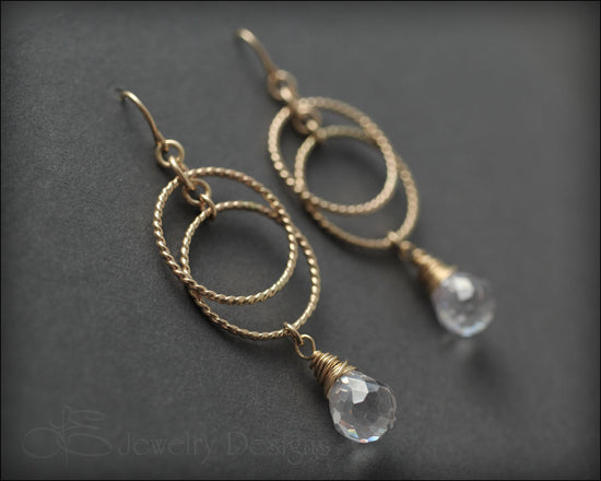 Double Hoop Cubic Zirconia Earrings - LE Jewelry Designs