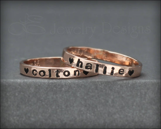 Hand Stamped Stacking Ring - LE Jewelry Designs