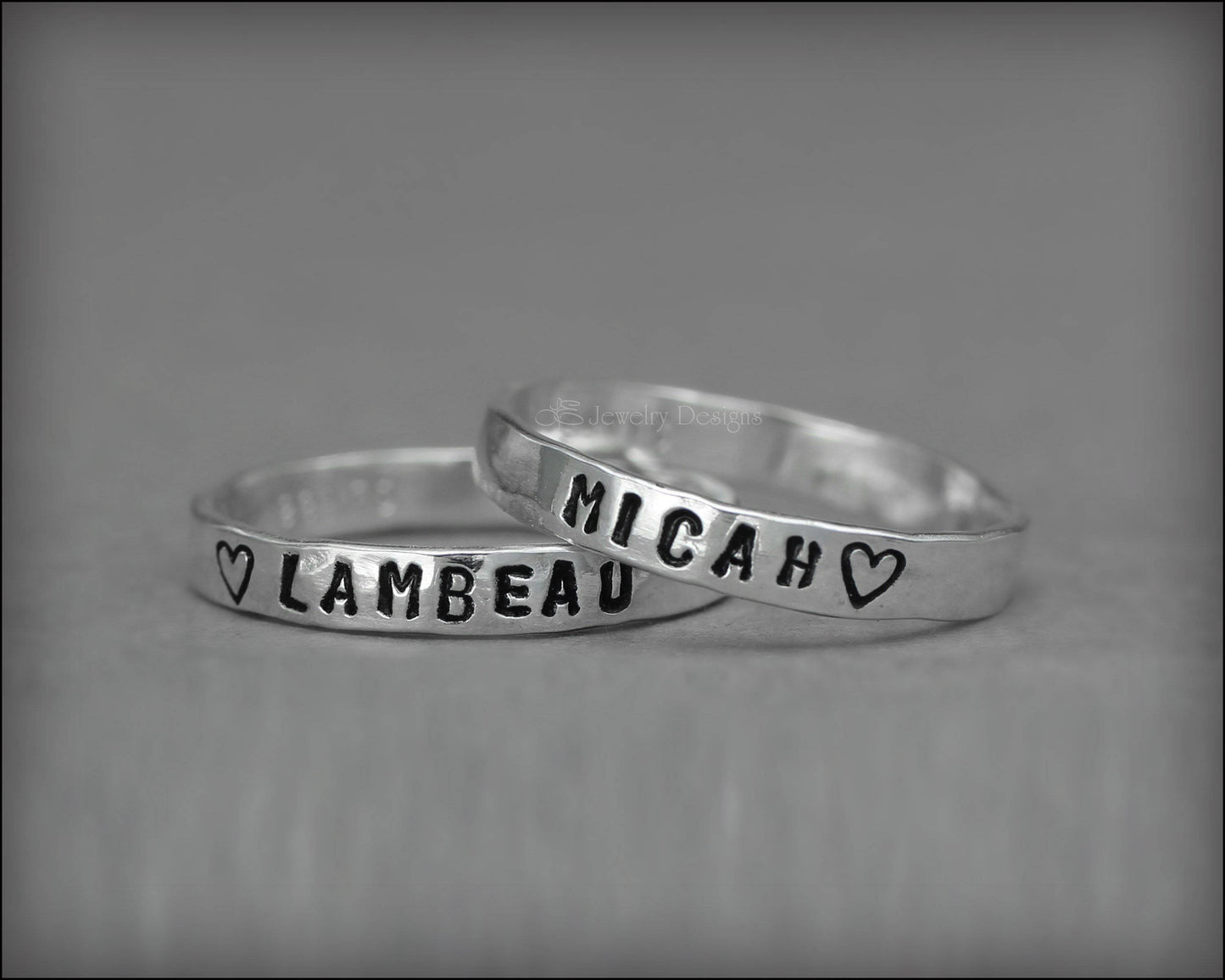 Hand Stamped Stacking Ring - LE Jewelry Designs