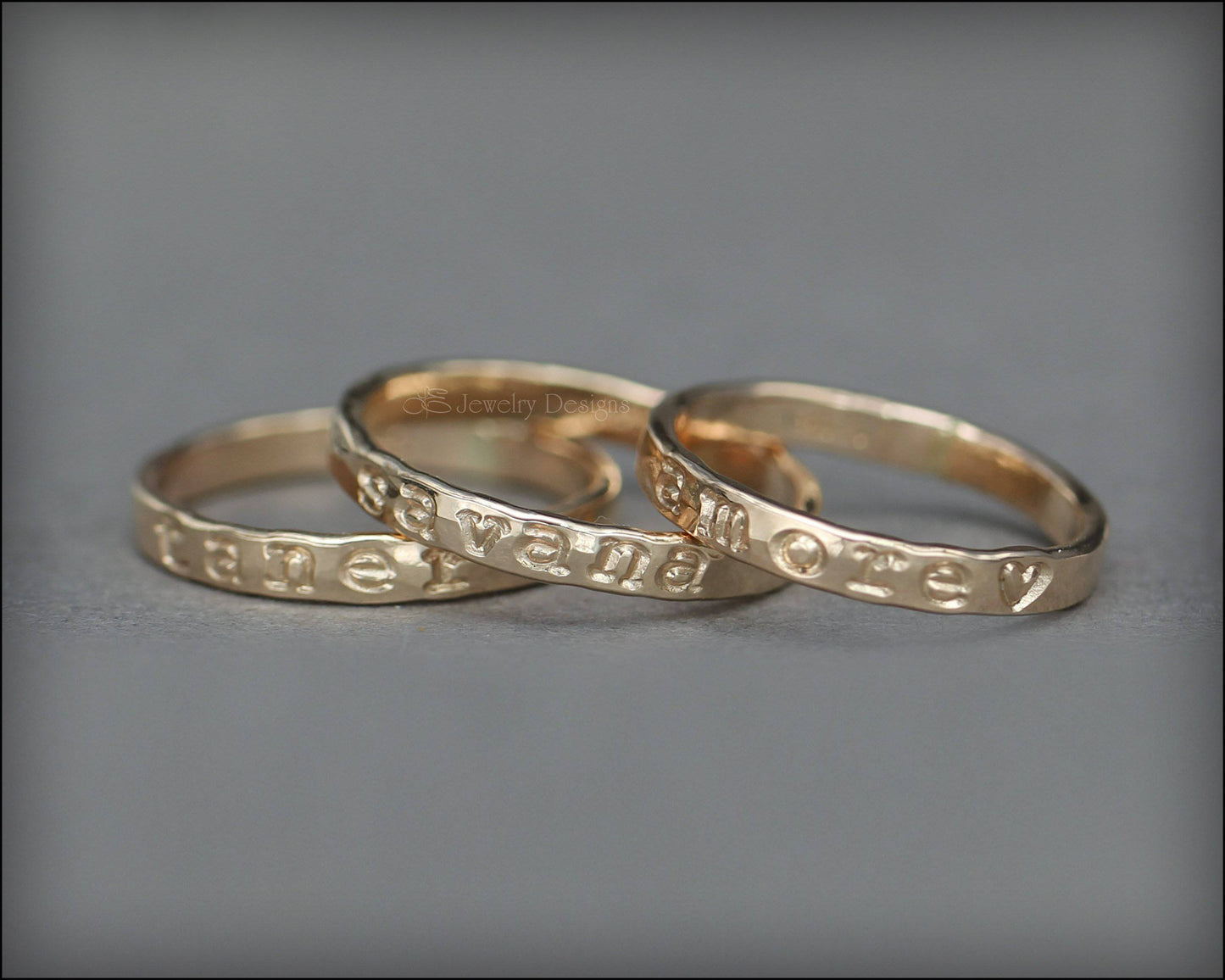 Hand Stamped Stacking Ring - LE Jewelry Designs