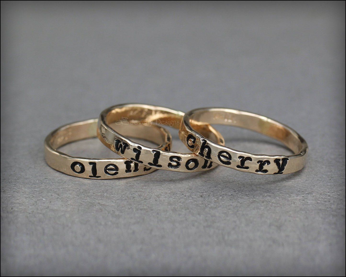 Hand Stamped Stacking Ring - LE Jewelry Designs