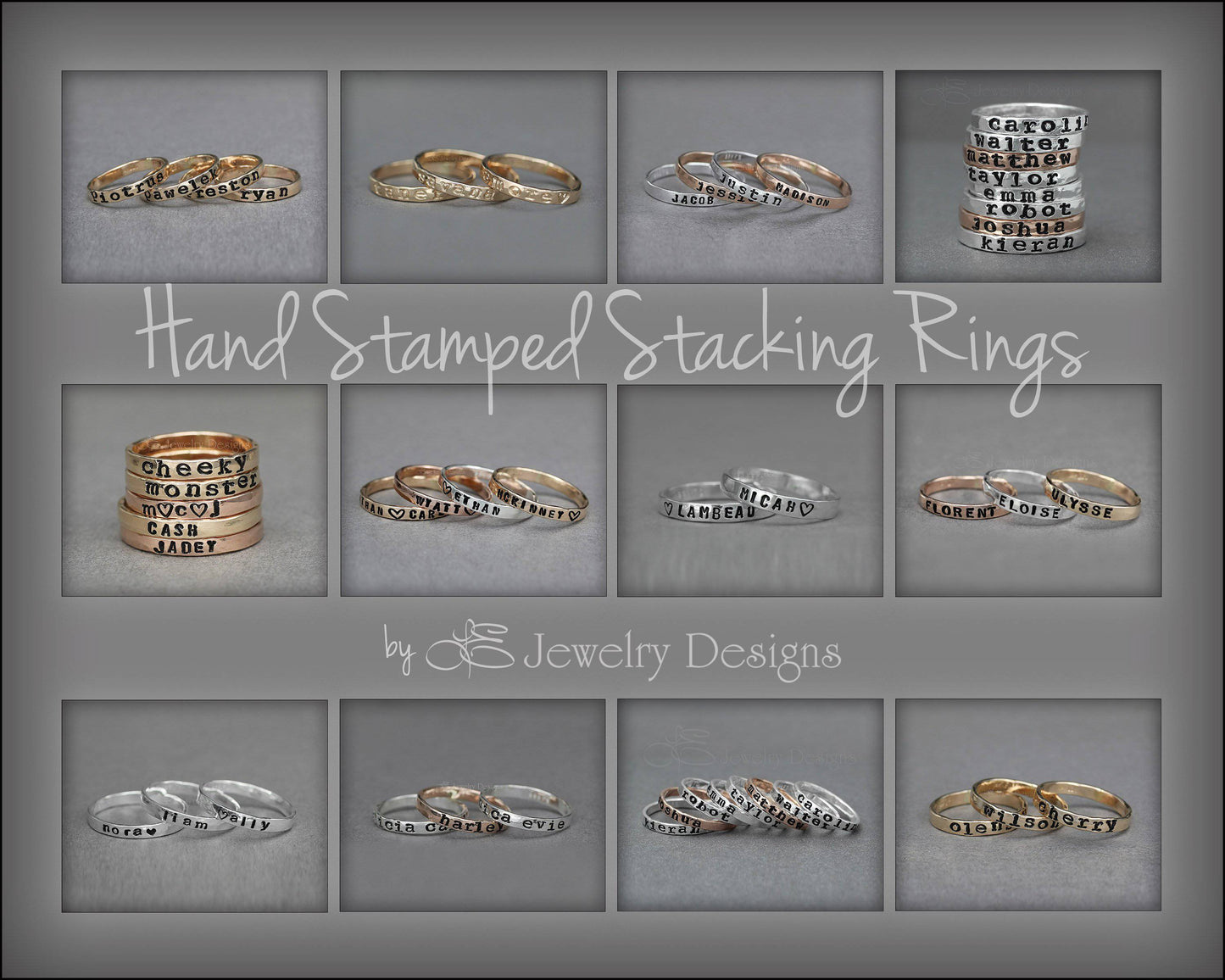 Hand Stamped Name Ring - LE Jewelry Designs