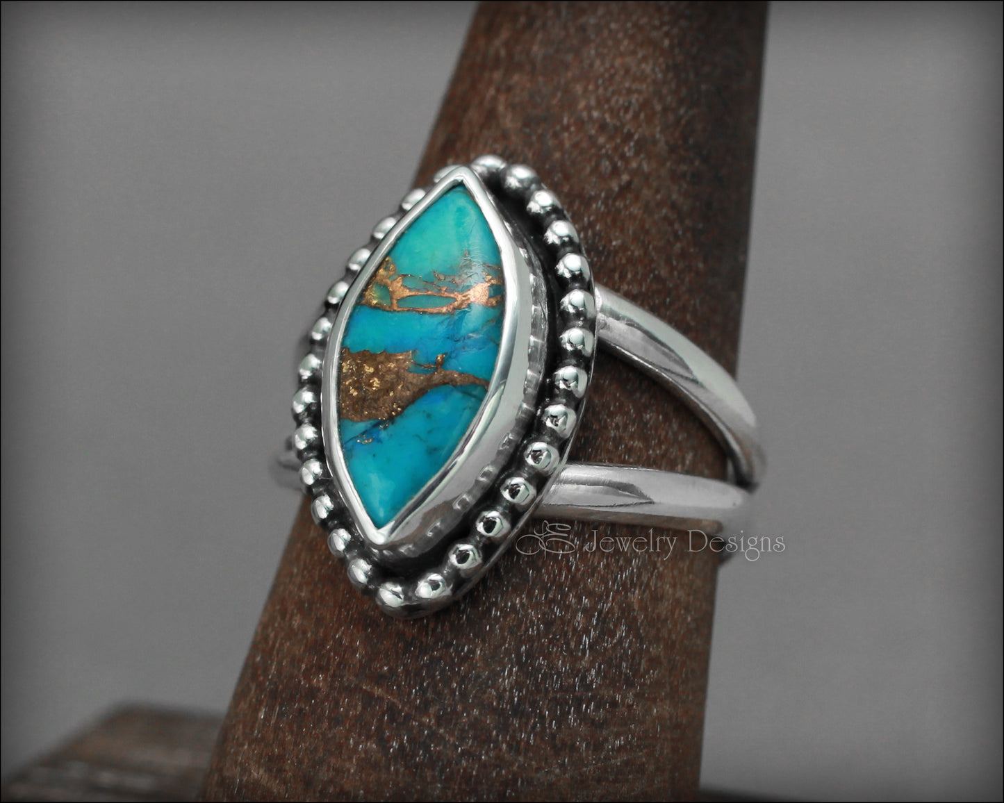 Marquis Turquoise Ring - (blue or purple) - LE Jewelry Designs