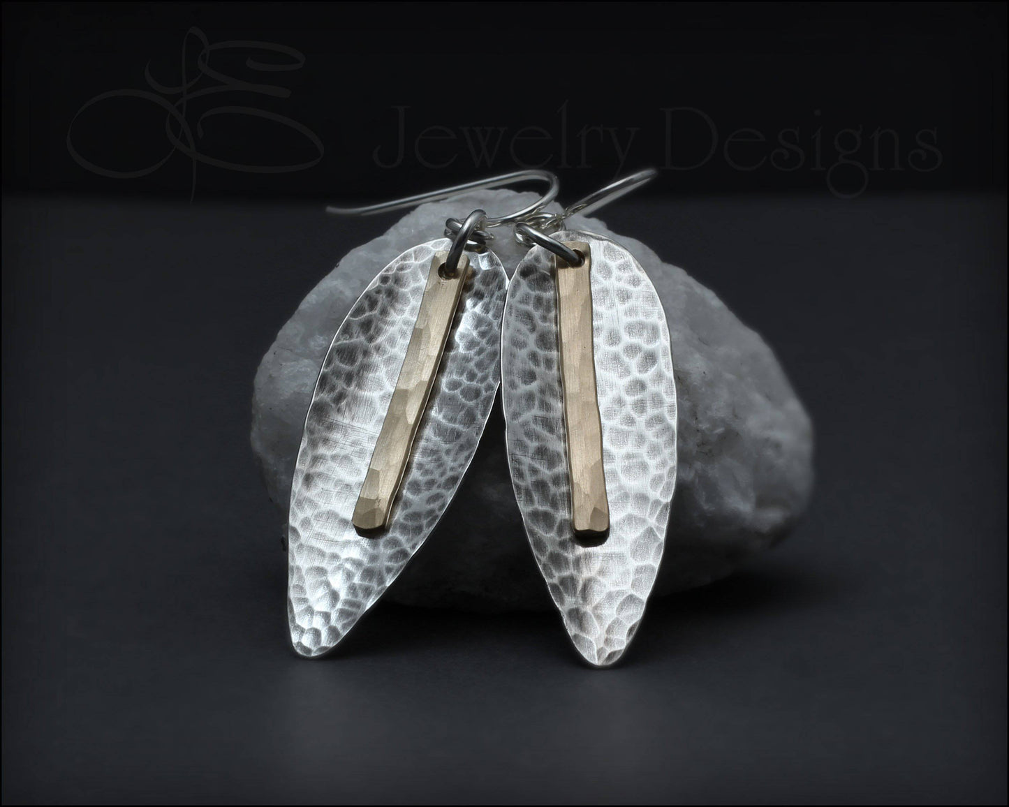 Mixed Metal Teardrop Earrings - LE Jewelry Designs