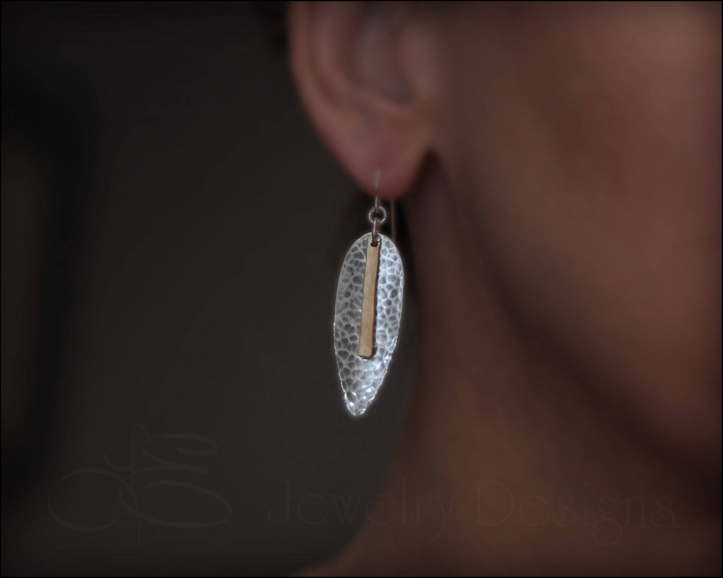 Mixed Metal Teardrop Earrings - LE Jewelry Designs