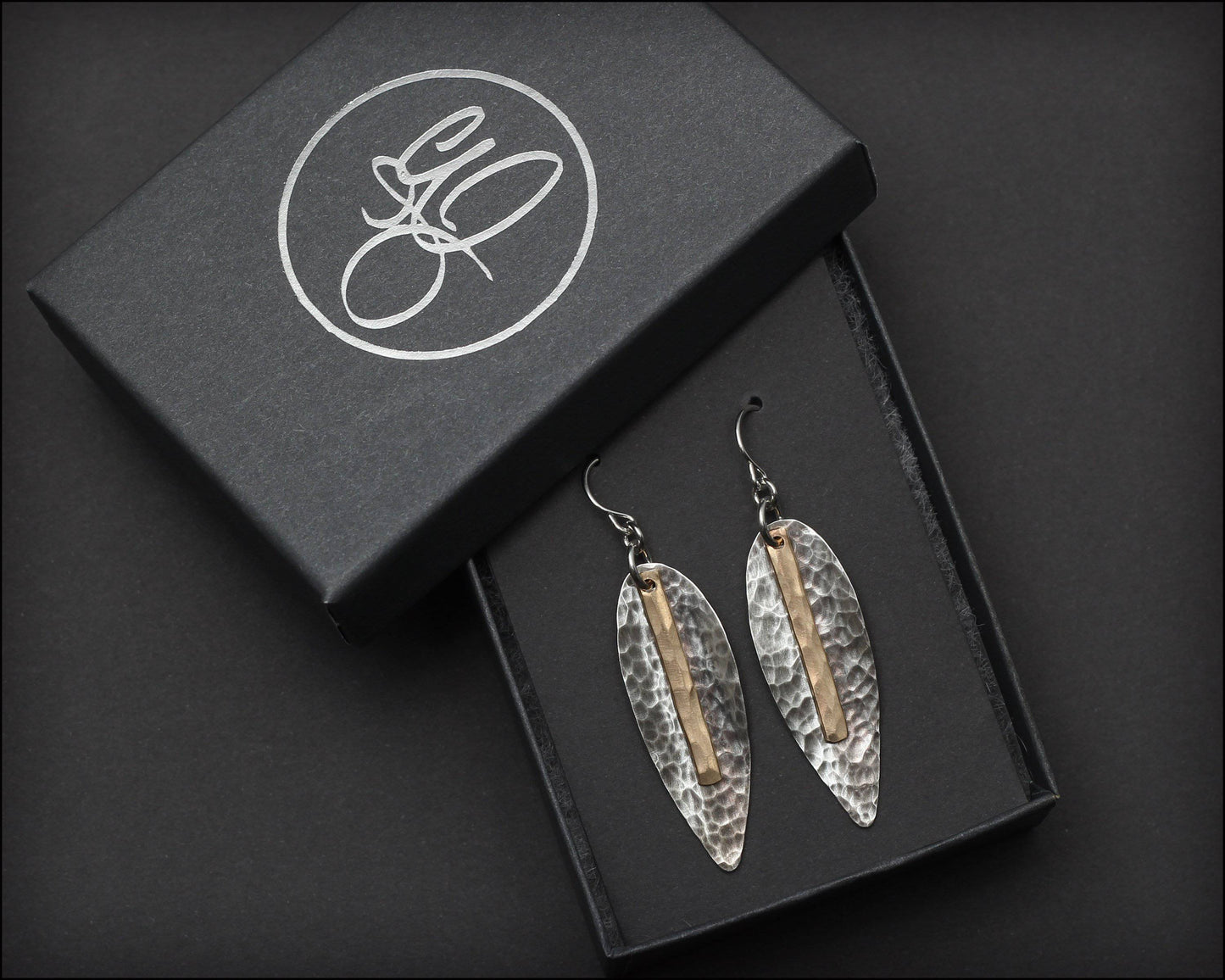 Mixed Metal Teardrop Earrings - LE Jewelry Designs