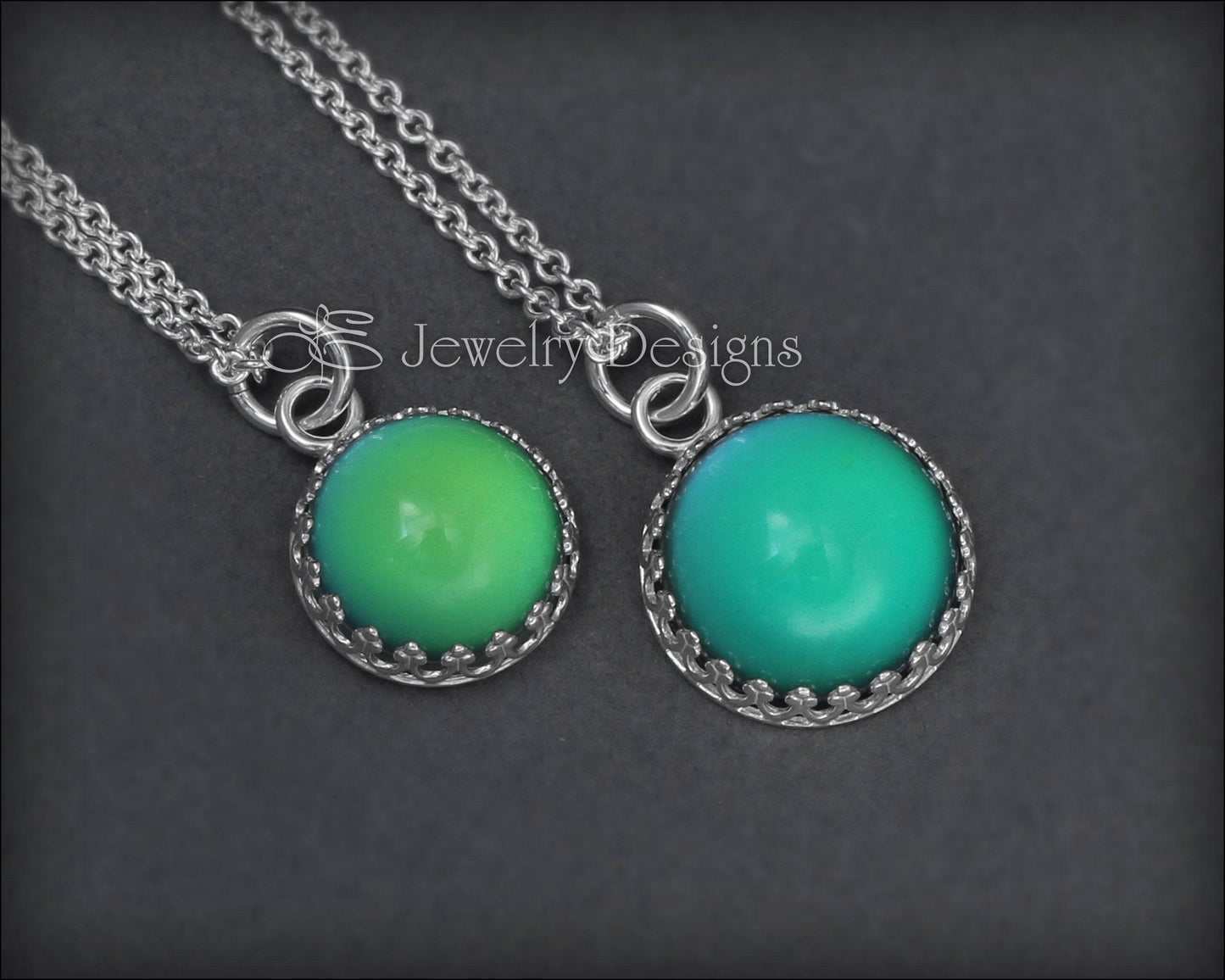 Sterling Silver Mood Necklace - (12mm or 14mm) - LE Jewelry Designs