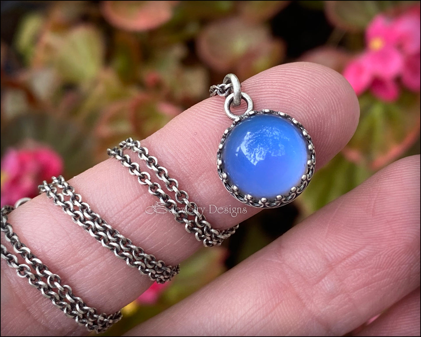 Sterling Silver Mood Necklace - (12mm or 14mm) - LE Jewelry Designs