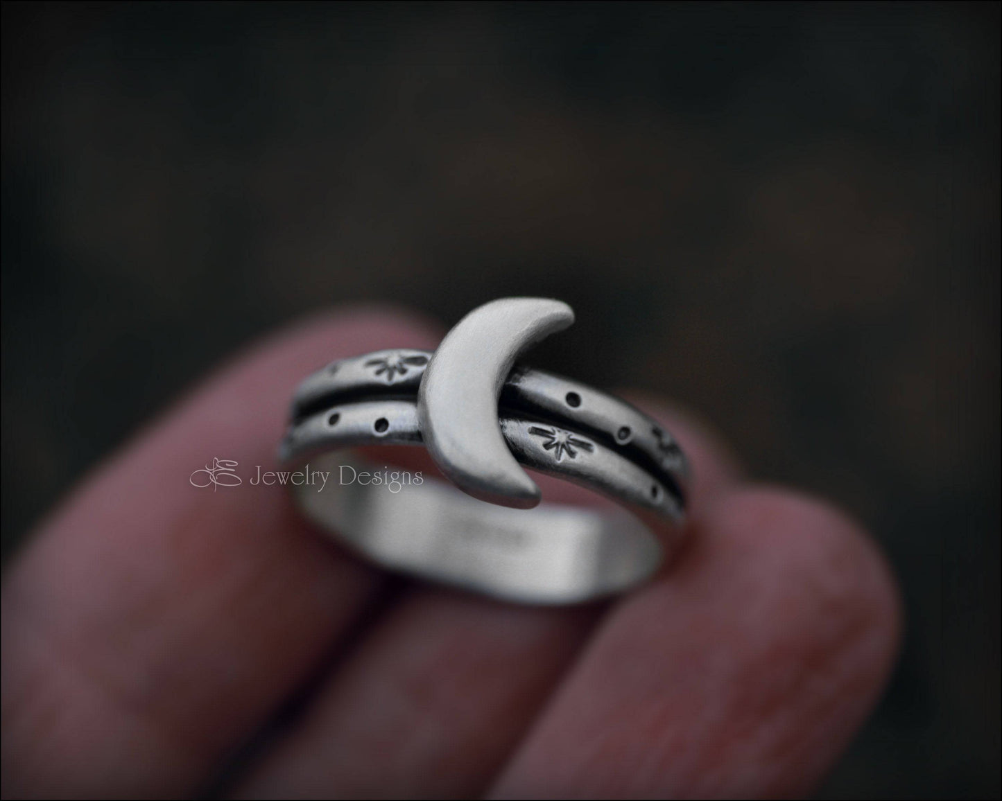 Sterling Moon Double Band Ring - LE Jewelry Designs
