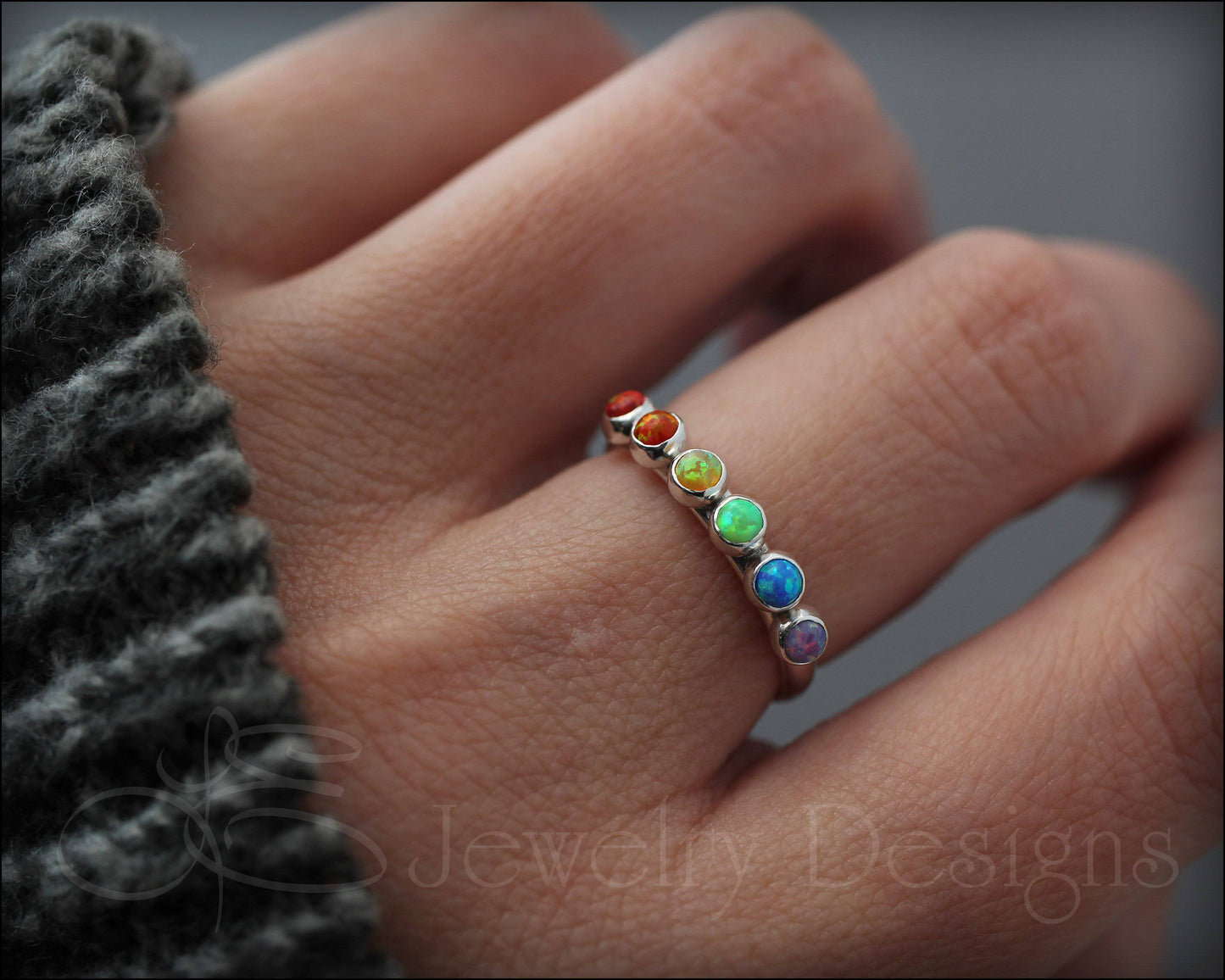 Multi Opal Ring - (choose # of opals) - LE Jewelry Designs