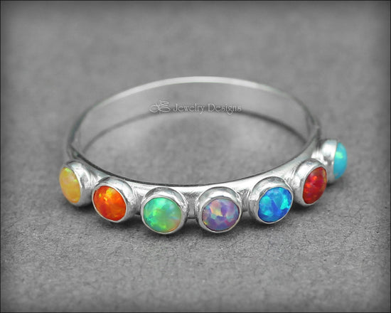 Multi Opal Ring - (choose # of opals) - LE Jewelry Designs