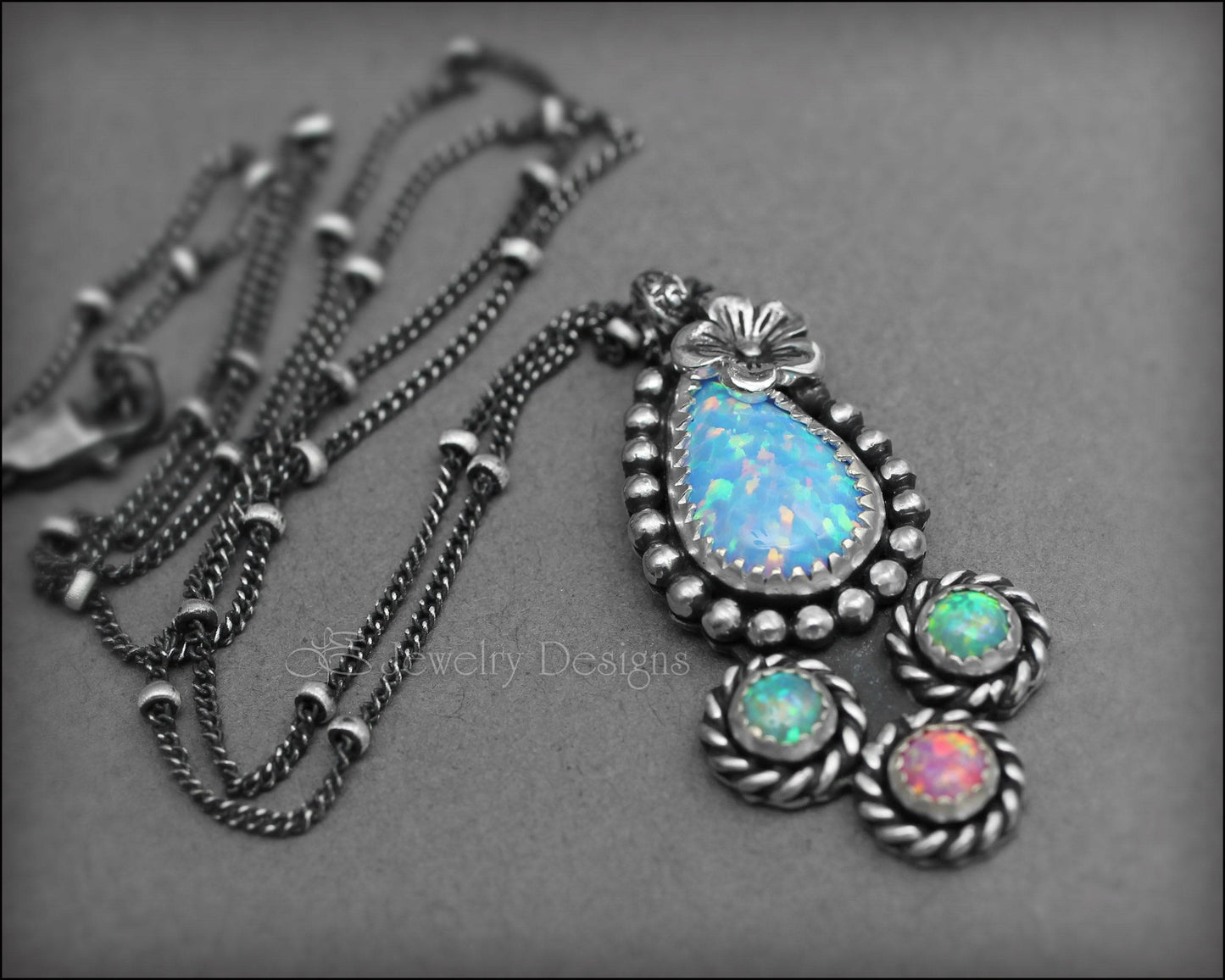 Multi Opal Artisan Necklace - LE Jewelry Designs