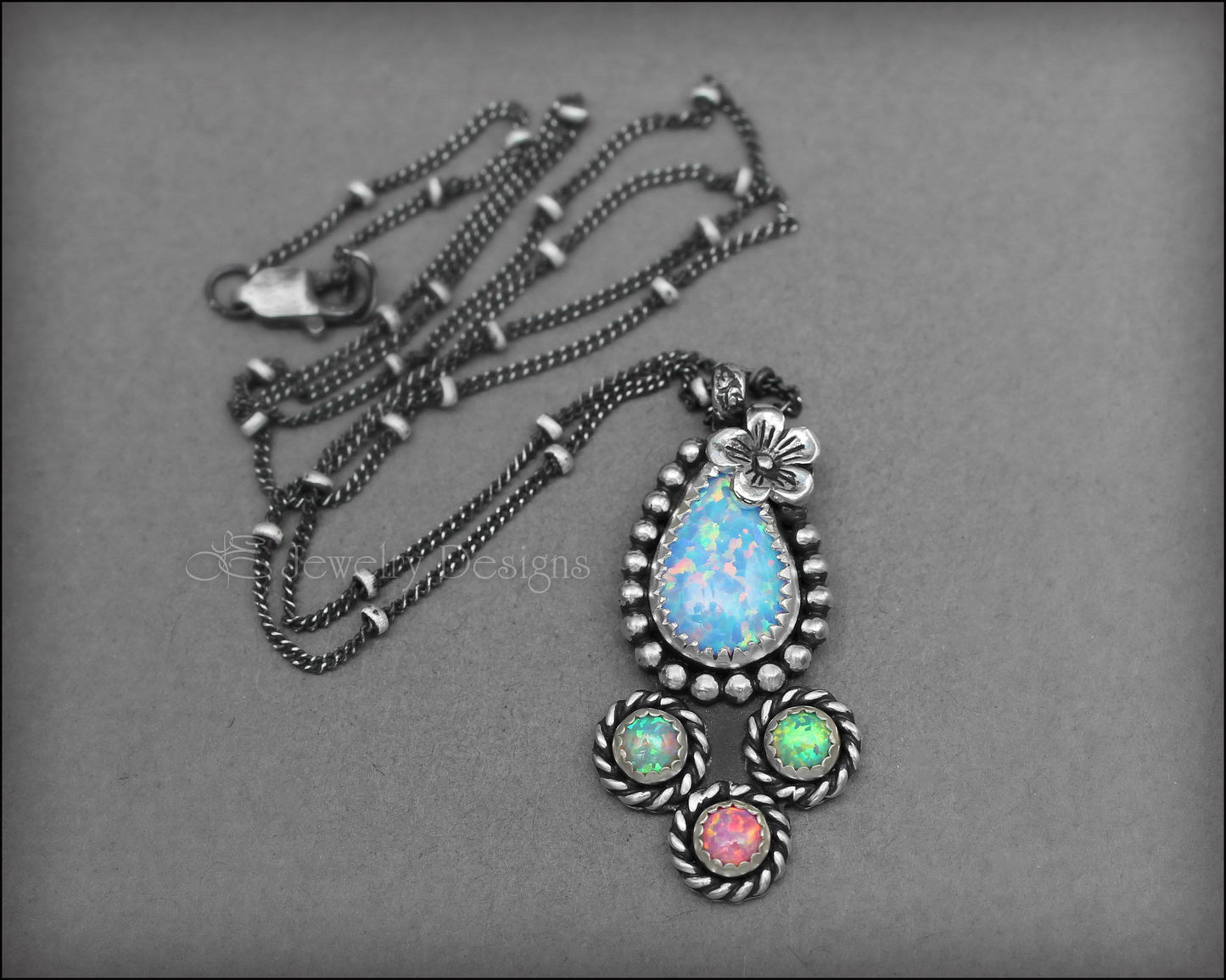 Multi Opal Artisan Necklace - LE Jewelry Designs
