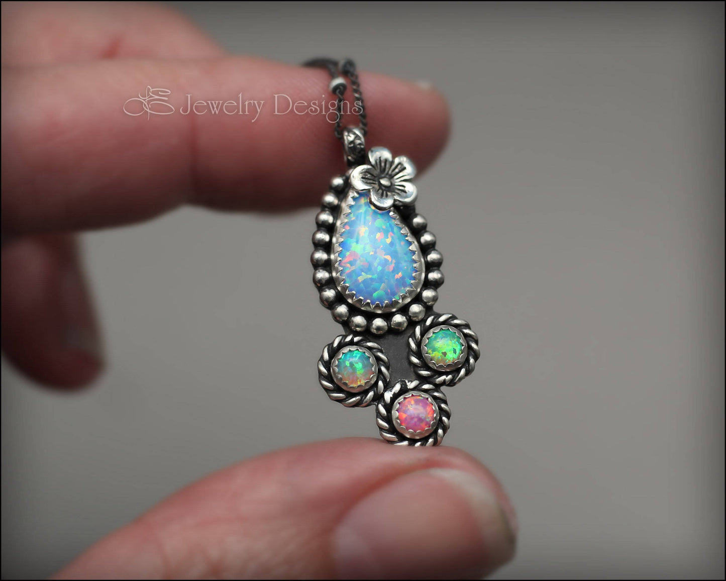 Multi Opal Artisan Necklace - LE Jewelry Designs