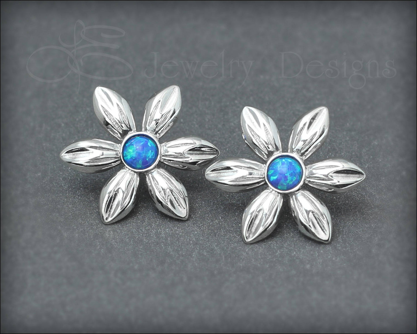 Opal Flower Earrings - (choose your color) - LE Jewelry Designs