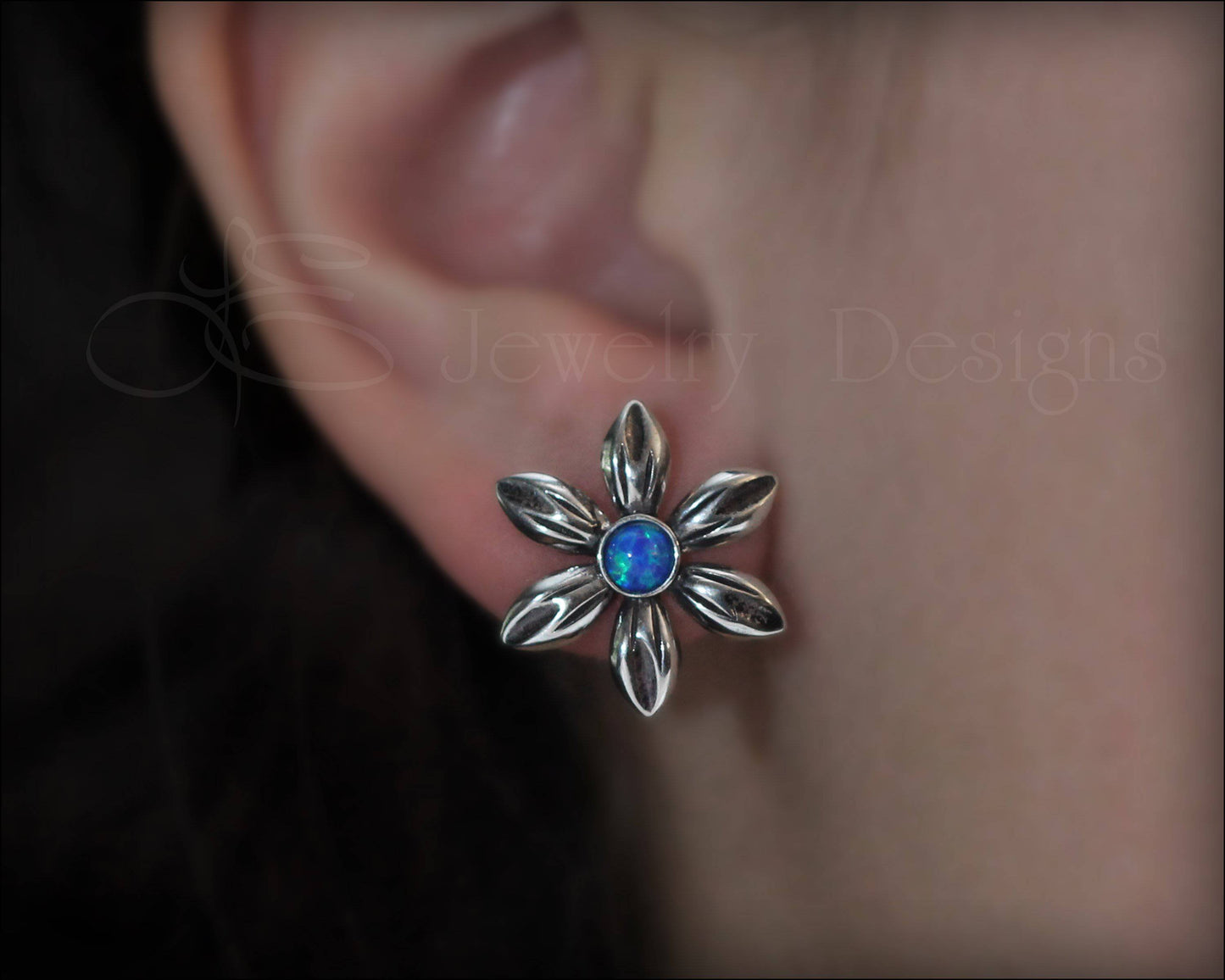 Opal Flower Earrings - (choose your color) - LE Jewelry Designs