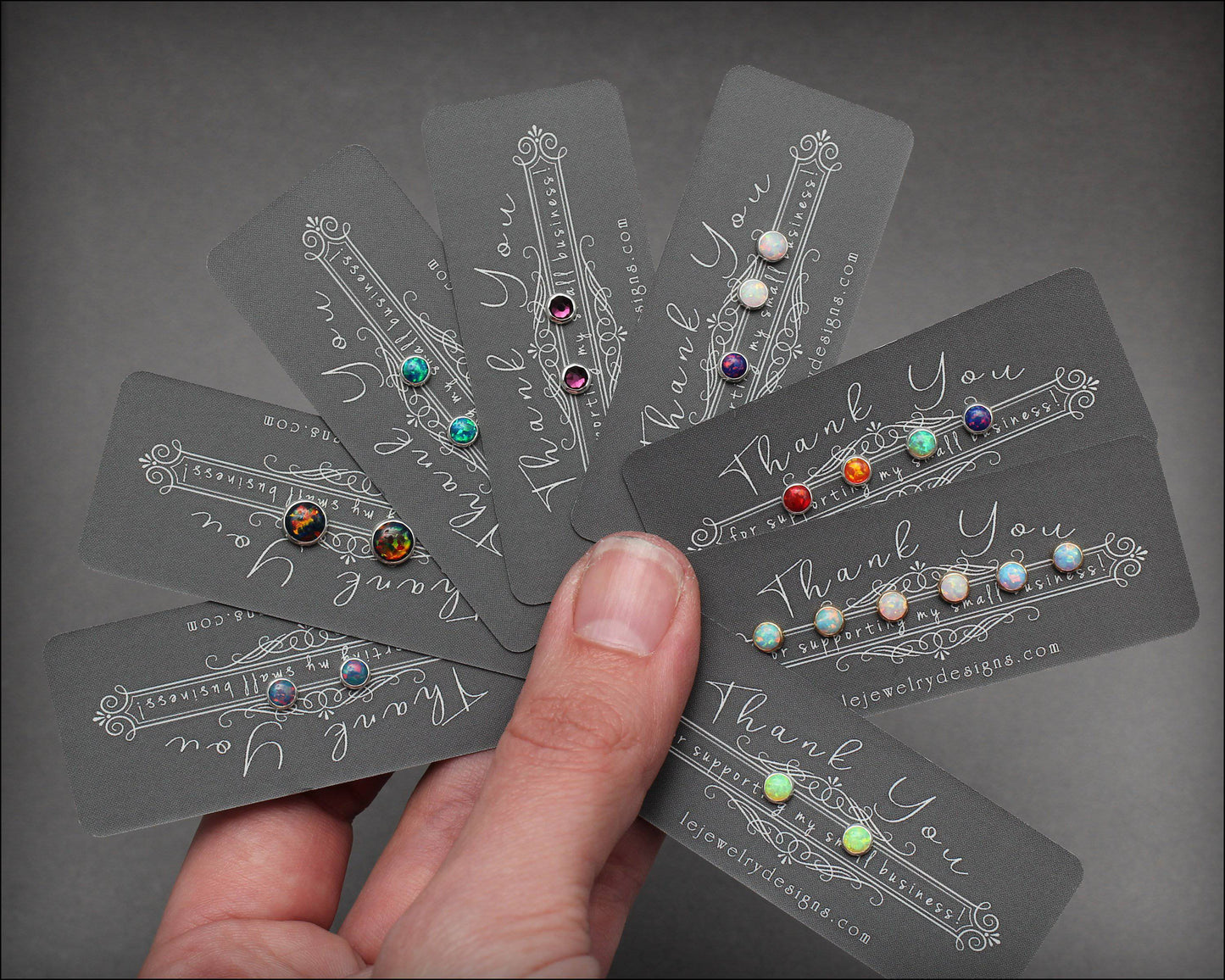 Opal Stud Earrings (4mm) - LE Jewelry Designs