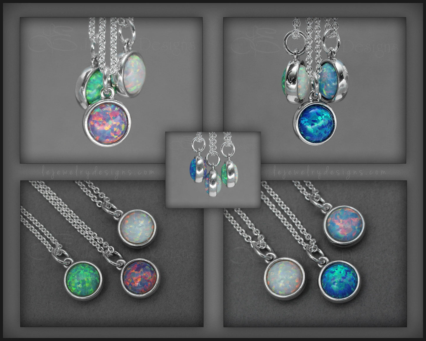 Reversible Opal Necklace (choose 2 colors) - LE Jewelry Designs
