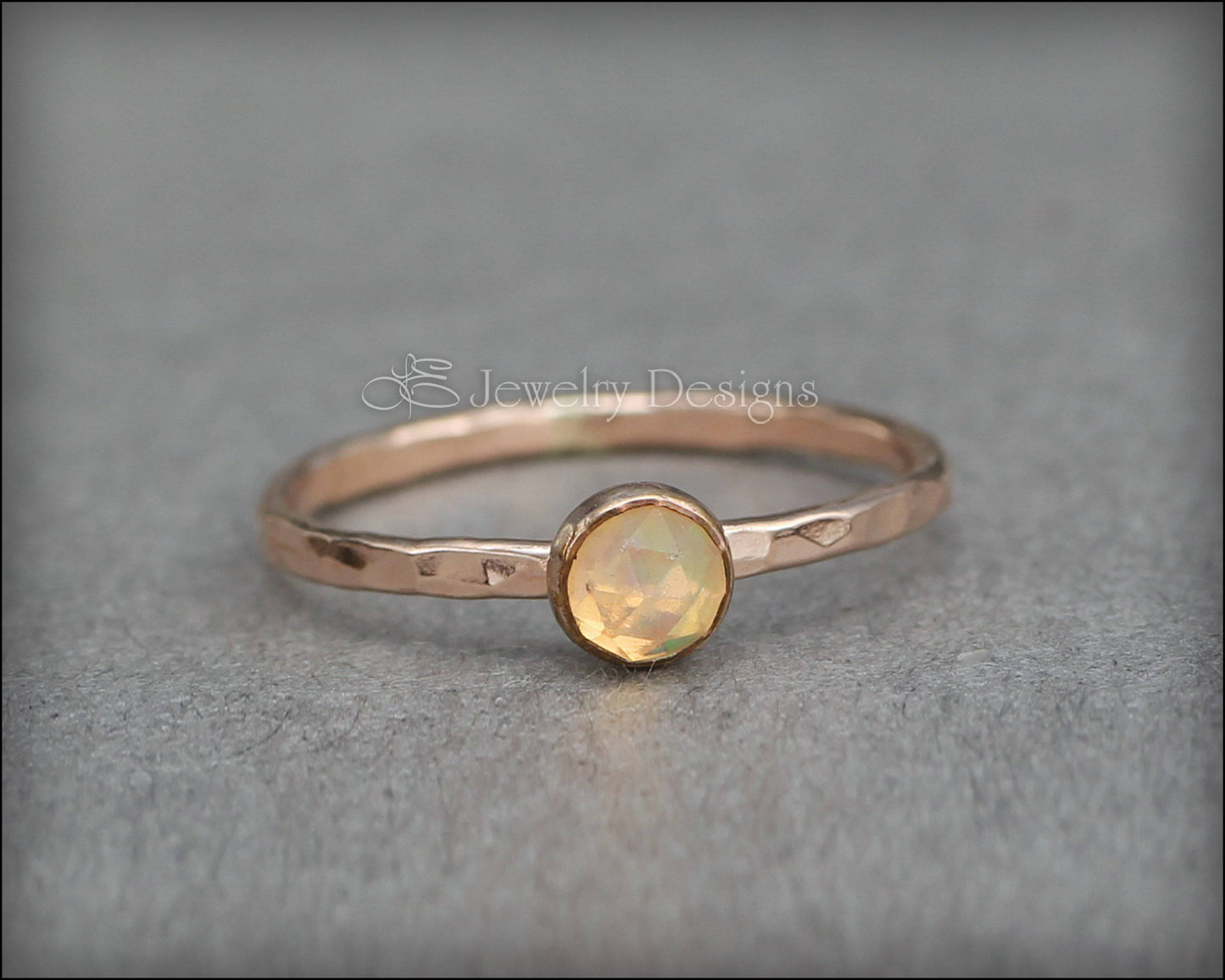 Size 5 - Rose GF Opal Ring - LE Jewelry Designs