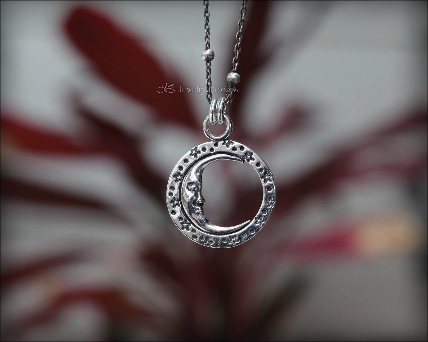 Sterling Silver Moon & Stars Necklace - LE Jewelry Designs