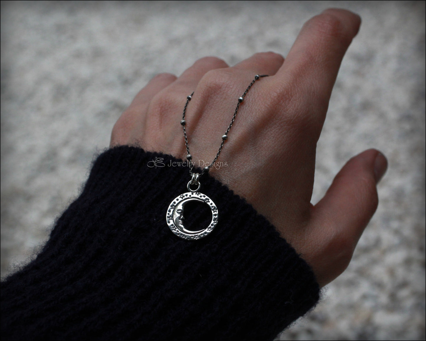 Sterling Silver Moon & Stars Necklace - LE Jewelry Designs