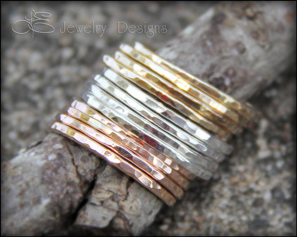 Thin Stacking Rings - (choose metal) - LE Jewelry Designs