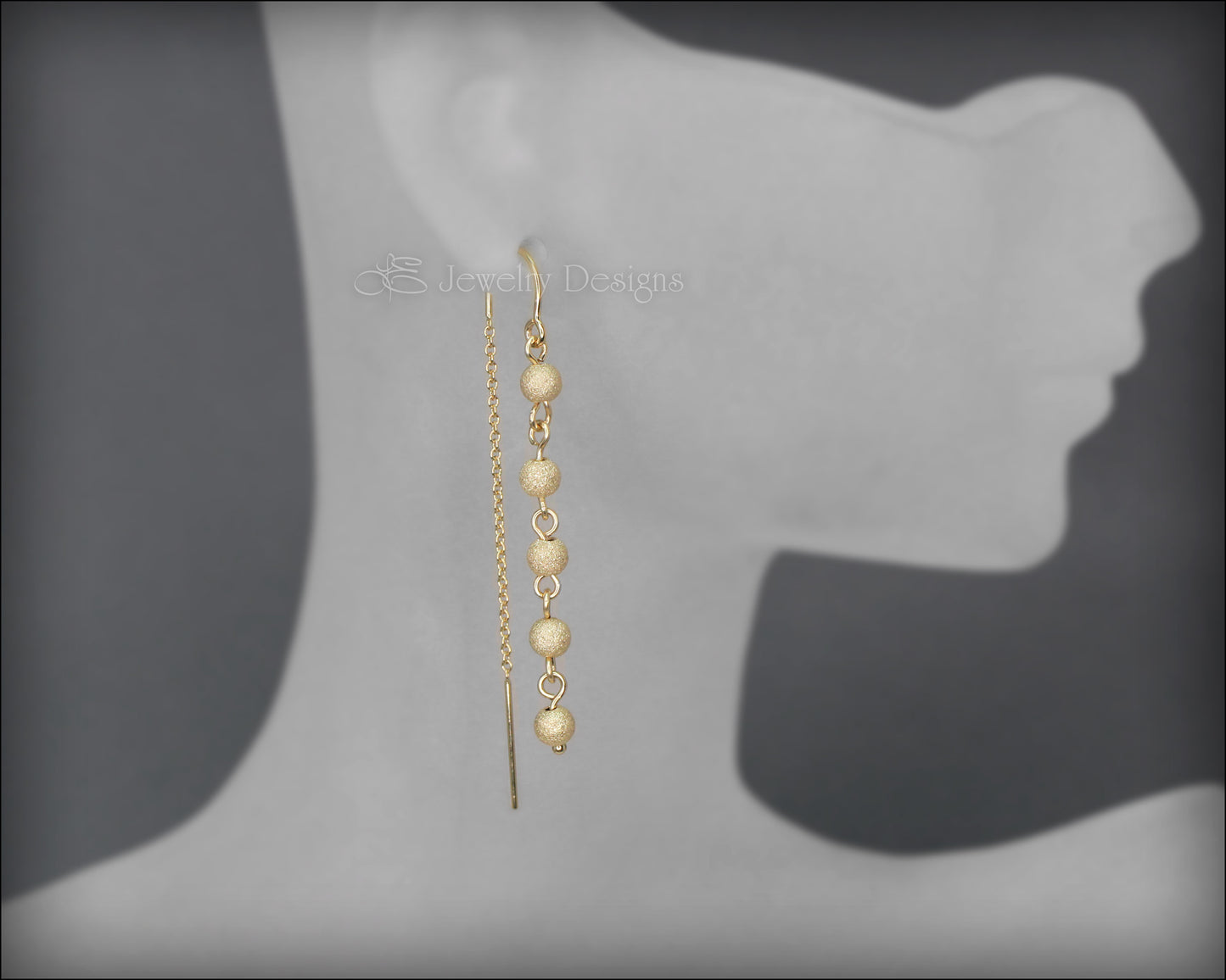 Stardust Threader Earrings (sterling, 14k gold-filled) - LE Jewelry Designs