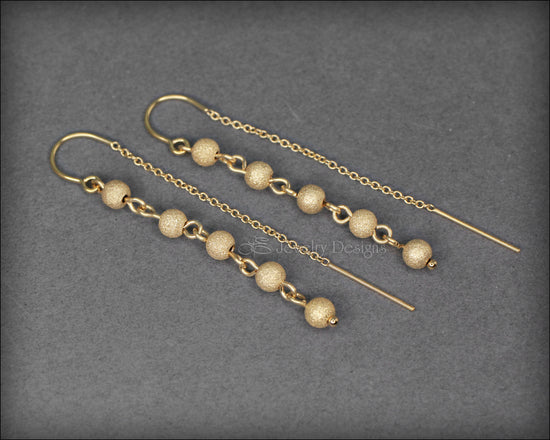 Stardust Threader Earrings (sterling, 14k gold-filled) - LE Jewelry Designs