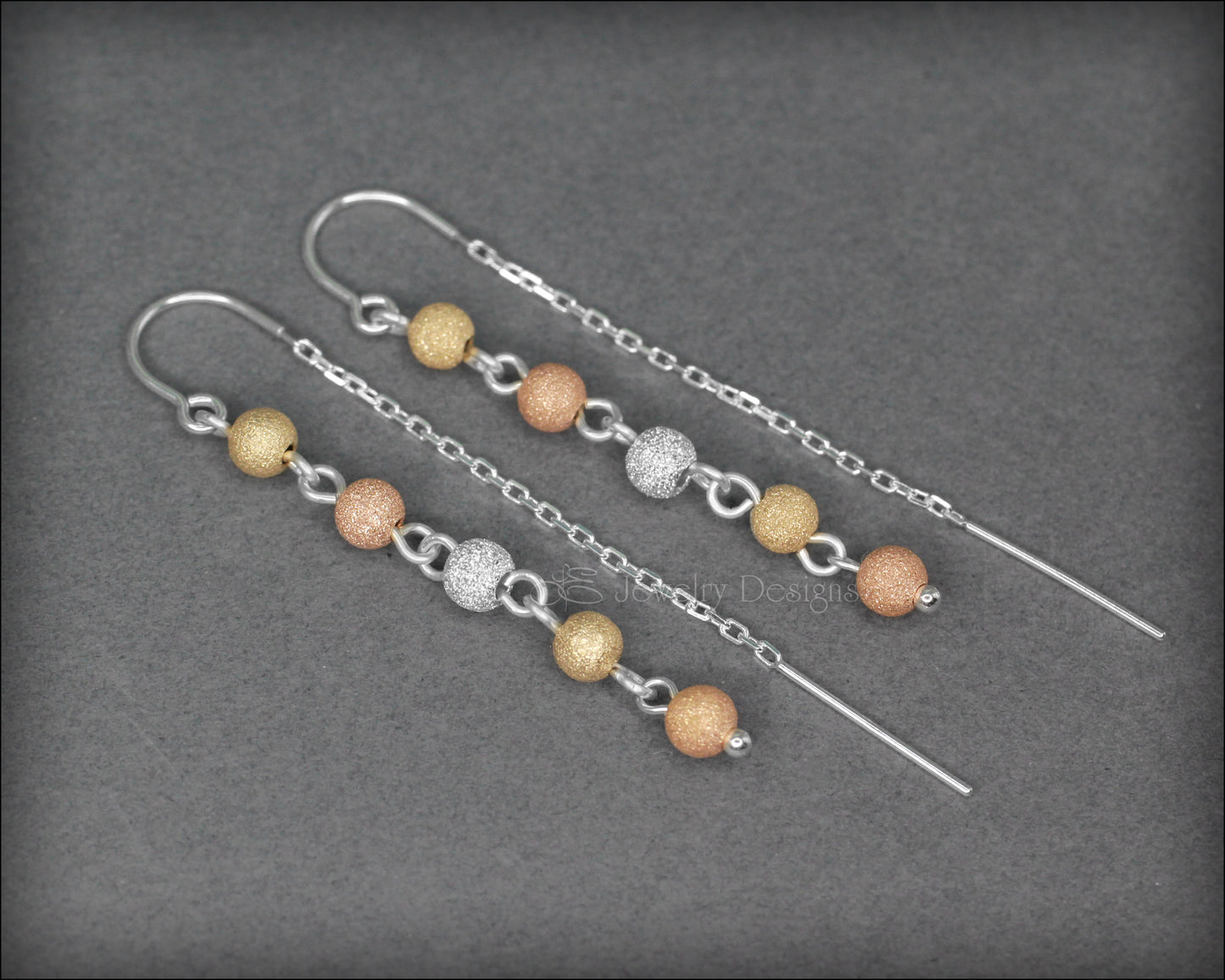 Stardust Threader Earrings (sterling, 14k gold-filled) - LE Jewelry Designs