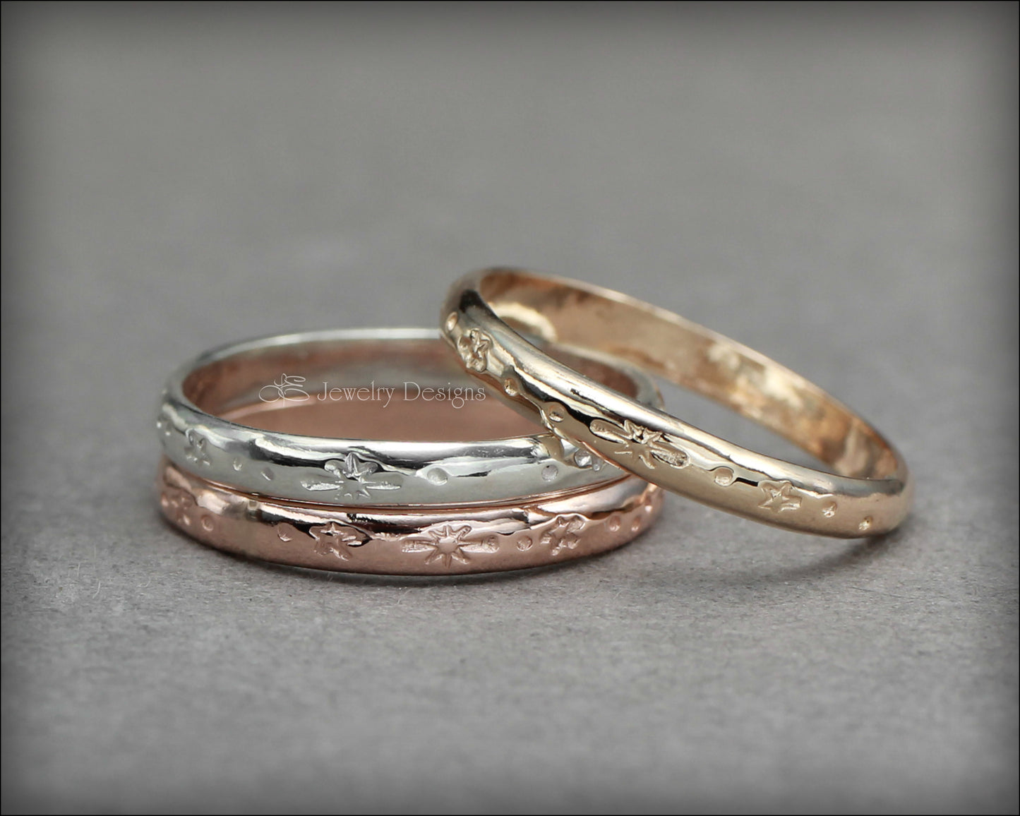 Starry Night Bands - (Sterling, Gold) - LE Jewelry Designs