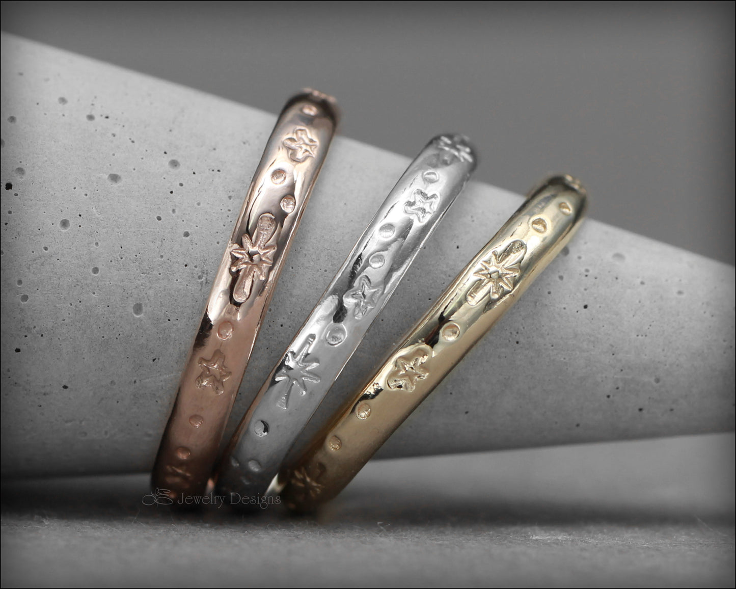 Starry Night Bands - (Sterling, Gold) - LE Jewelry Designs