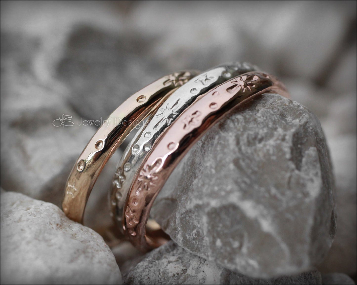 Starry Night Bands - (Sterling, Gold) - LE Jewelry Designs