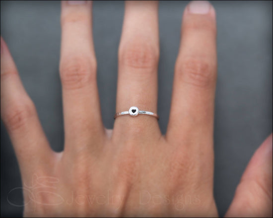 Tiny Initial Ring - LE Jewelry Designs