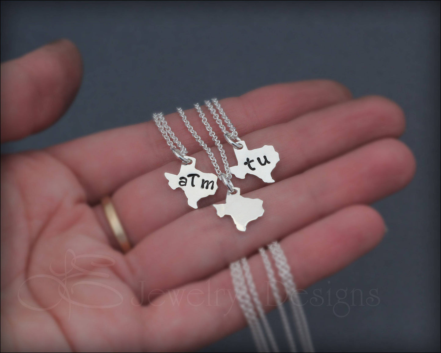 Tiny Sterling Silver Texas Necklace - LE Jewelry Designs