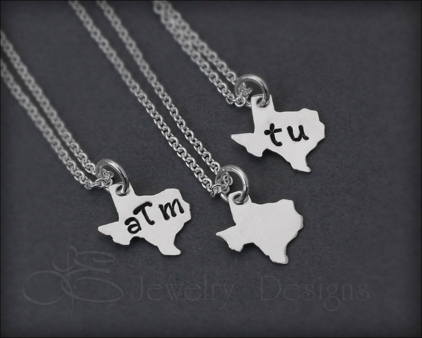 Tiny Sterling Silver Texas Necklace - LE Jewelry Designs