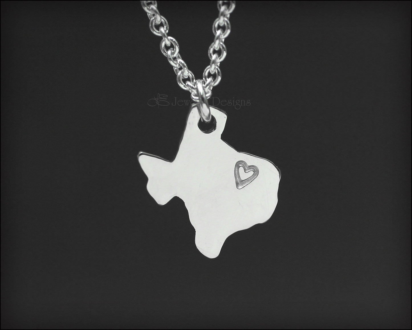 Tiny Sterling Silver Texas Necklace - LE Jewelry Designs