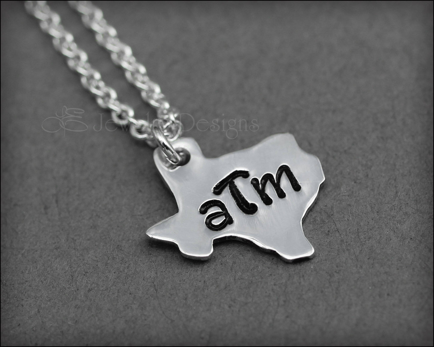 Tiny Sterling Silver Texas Necklace - LE Jewelry Designs